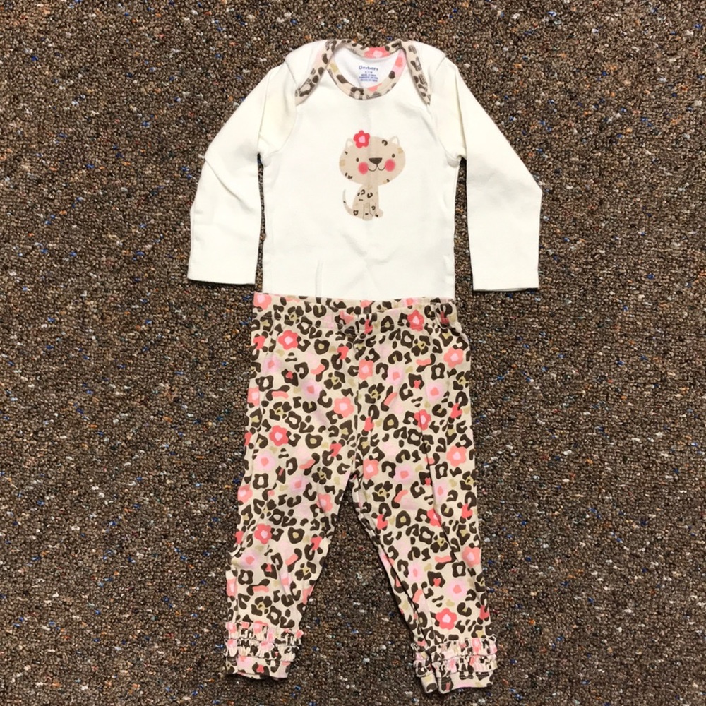 Leopard print onesie and pants